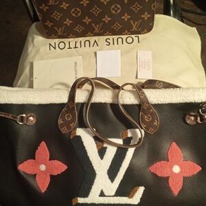 Louis Vuitton Black and Brown Monogram Tote Bag